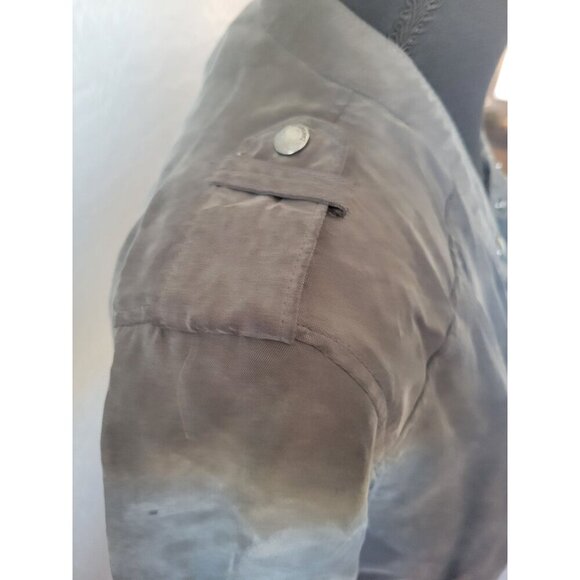 Blank NYC Olive Green Lightweight  Zipper Jacket Size S Pockets Casual 90s Modo - Picture 3 of 12